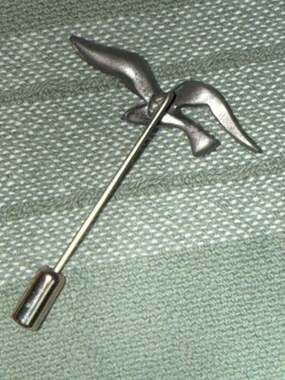 Vintage Silver Bird Stick Pin — Flying Seagull Swallow Lapel Pin Jewelry
